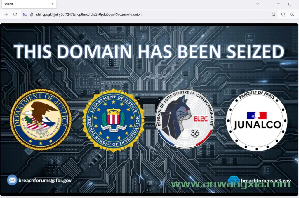 Scattered LAPSUS$ Hunters团伙的暗网网站显示被FBI查封图片,但似乎有点假