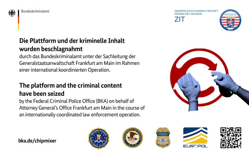 暗网上的洗钱:德国联邦刑事警察局关闭了加密货币混合器Chipmixer