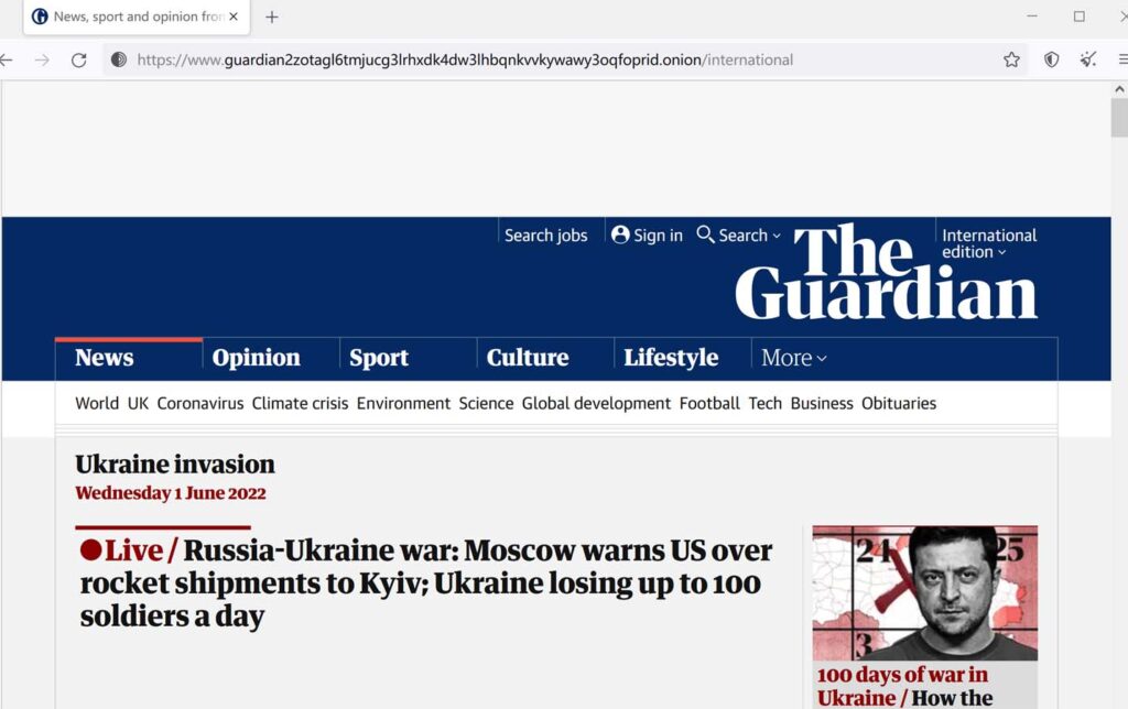 英国《卫报》(Guardian)正式推出Tor洋葱服务,发布暗网V3域名