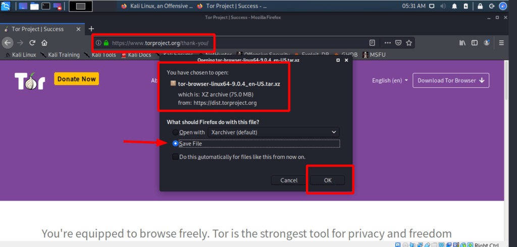 在Windows(Kali)Linux上安装Tor并搜索The Dark Web