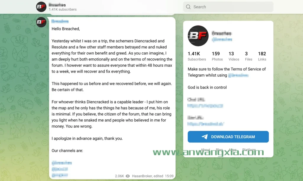 暗网论坛争夺战：Hasan的BreachForums已经易主，原论坛的其他管理员掠夺了控制权