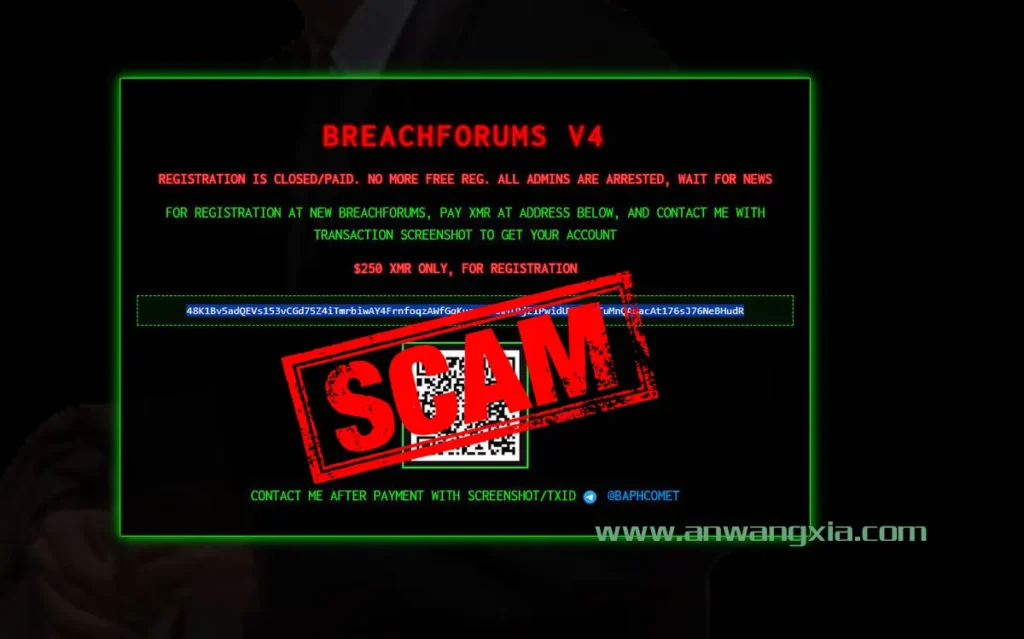 臭名昭著的暗网论坛BreachForums再次在明网与暗网同时消失,谣言与诈骗四起