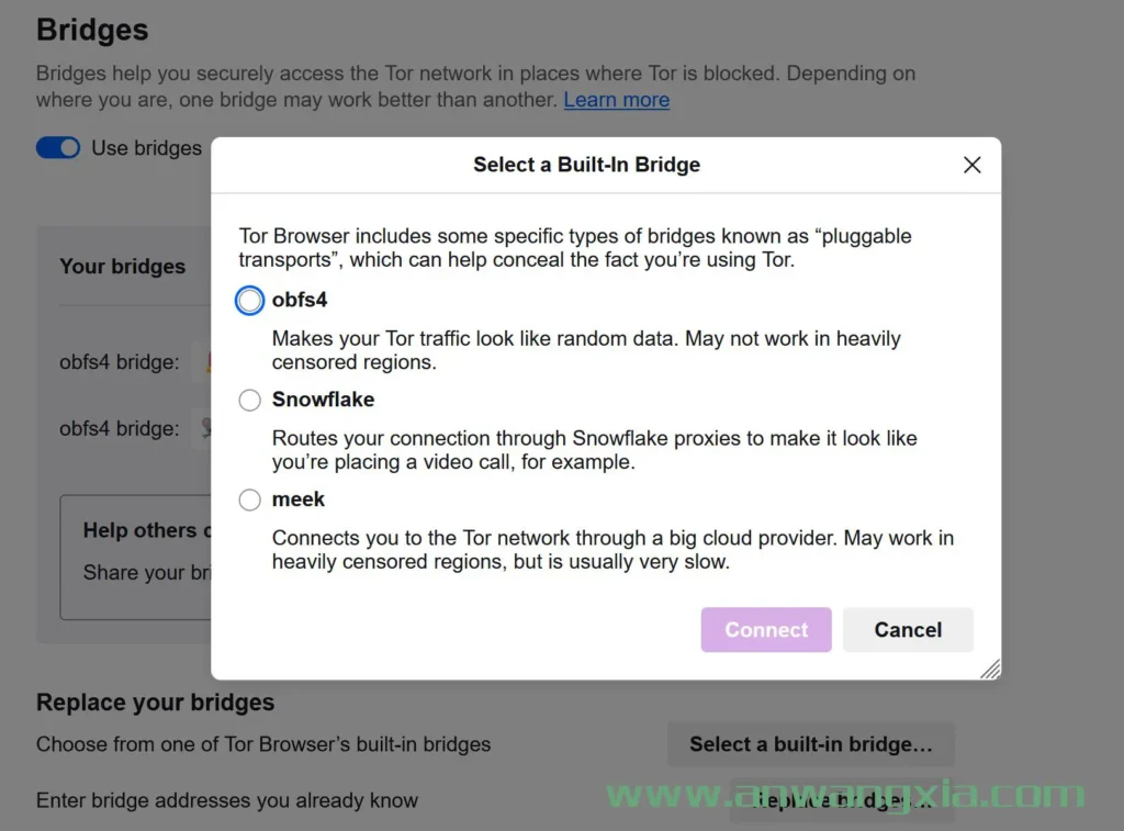 Tor浏览器可插拔传输技术解析：obfs4、meek、Snowflake与WebTunnel