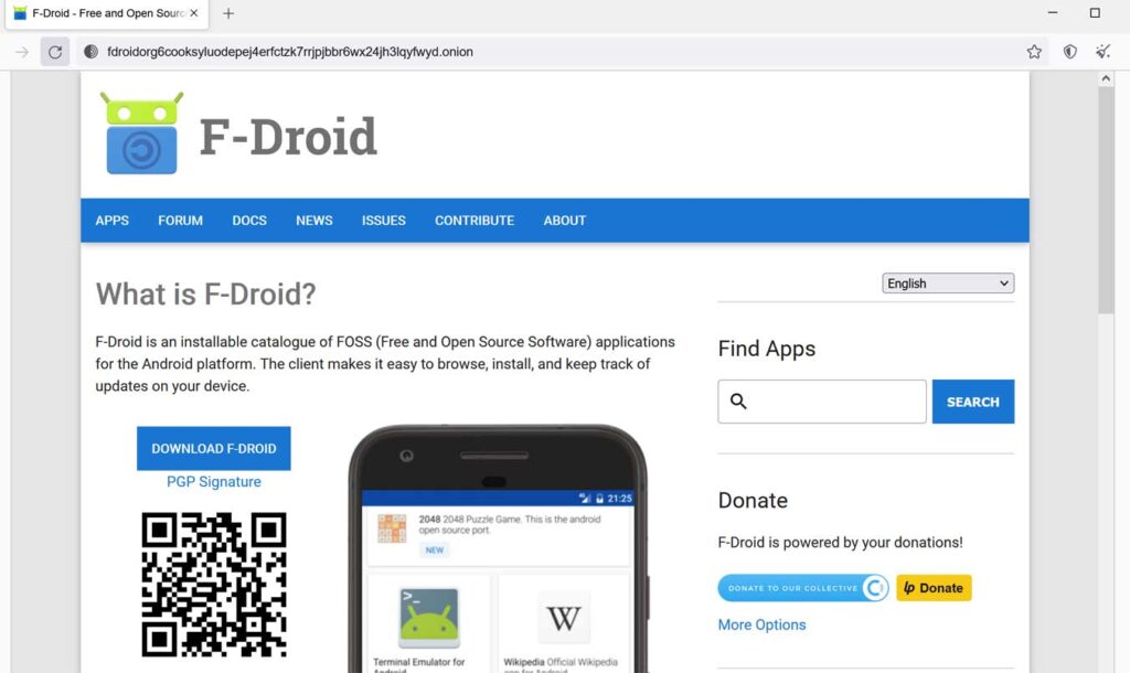 安卓开源应用程序商店F-Droid,已经推出暗网镜像版本