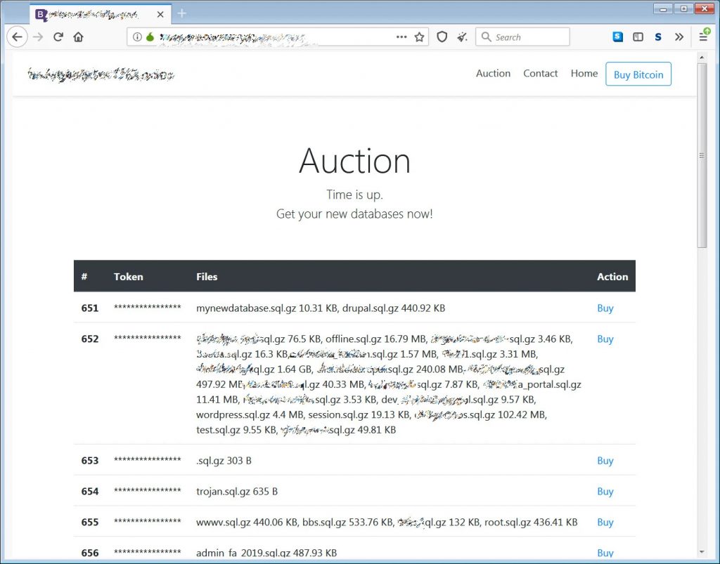 黑客在暗网拍卖网站上出售超过25万个MySQL数据库