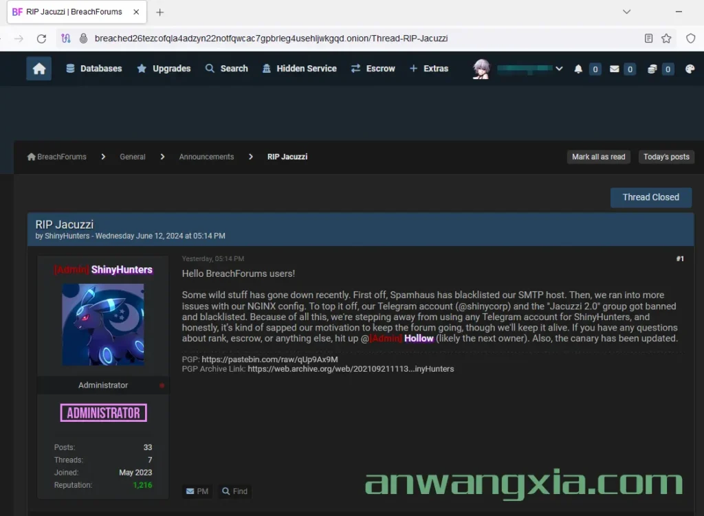 扑朔迷离,BreachForums再次在暗网与明网上线,恢复访问
