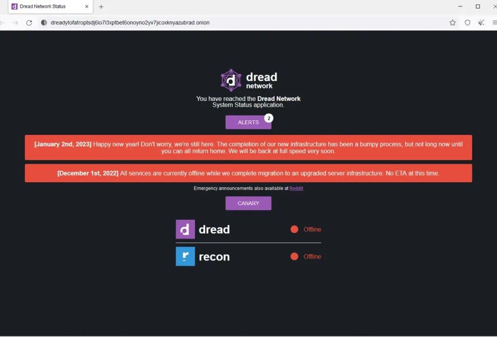 Dread网站管理员在Reddit发表声明称,Dread论坛有希望在一周内回归